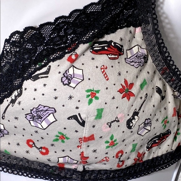 Savage X Fenty Black and Gray Lace Bra with Adjustable Straps - Picture 3 of 7